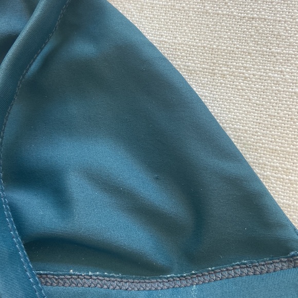 Teal Blue Ribbon Bikini Top - Picture 4 of 7